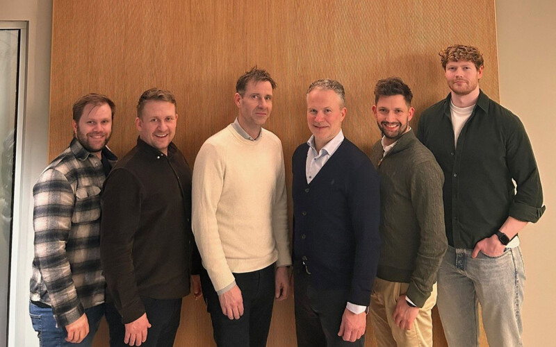 Members of Samherji and Optimar's team From the left: Sigmar Örn Hilmarsson, Sigurpáll Hjörvar Árnason, Jón Kjartan Jónsson, Siggi Olason, Espen Rørvik og Sigurd Lillebø