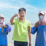 Haid reps at a shrimp farm