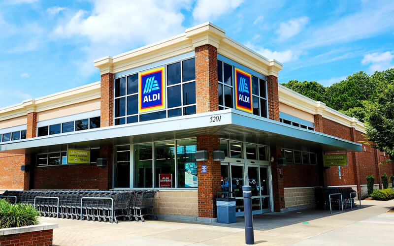 An Aldi location in Fayetteville, North Carolina, U.S.A.