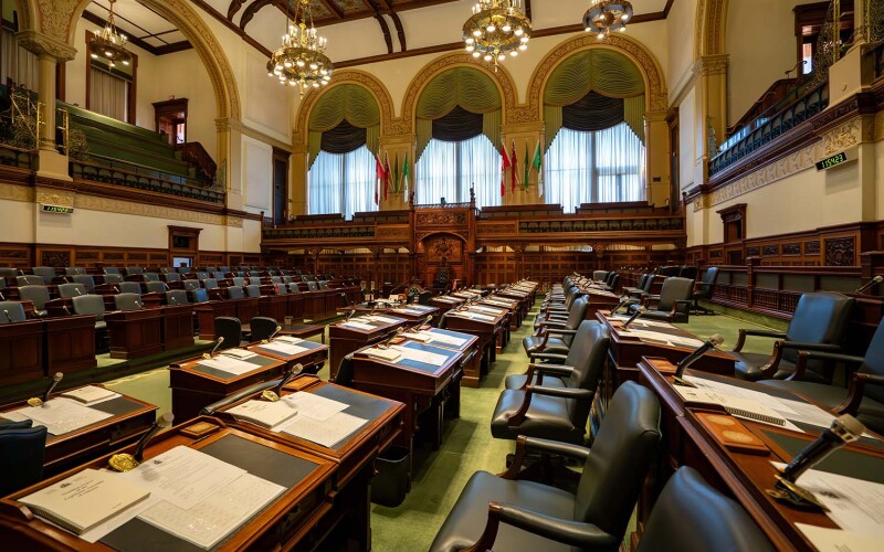The interior of Canadian Parliament