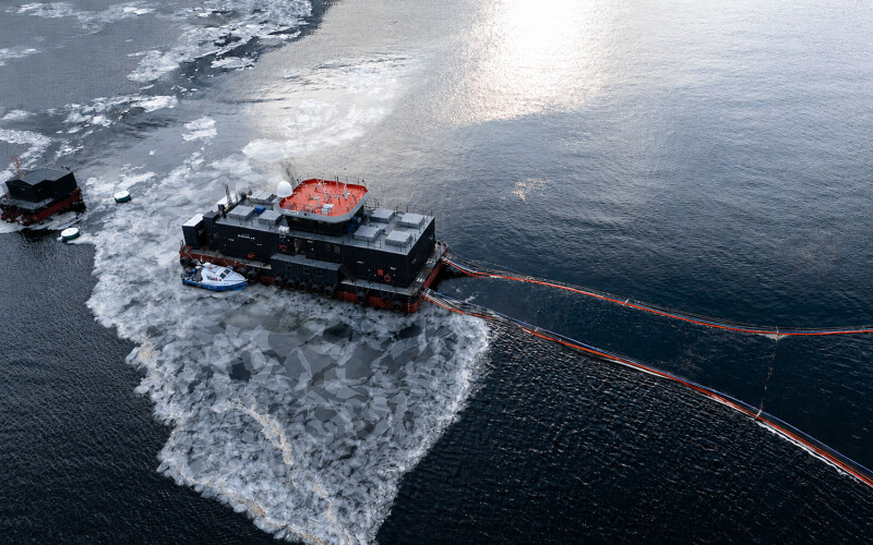 An AquaChile pontoon