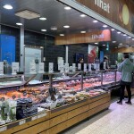 A seafood section in a grocery store in Finland