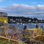 Harpswell Maine USA lobster traps