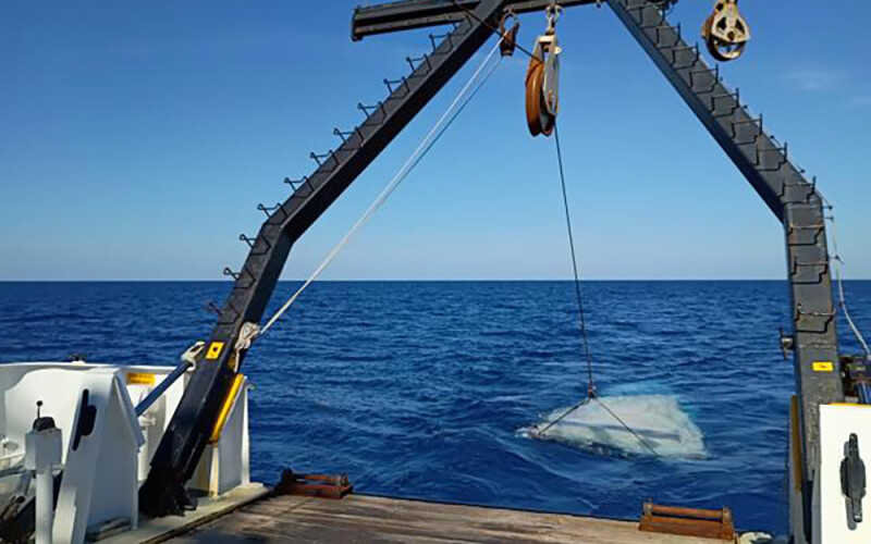 researchers sampling the Gulf of Mexico