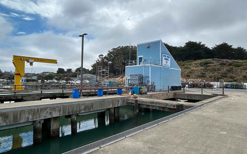 The ice facility at Spud Point Marina