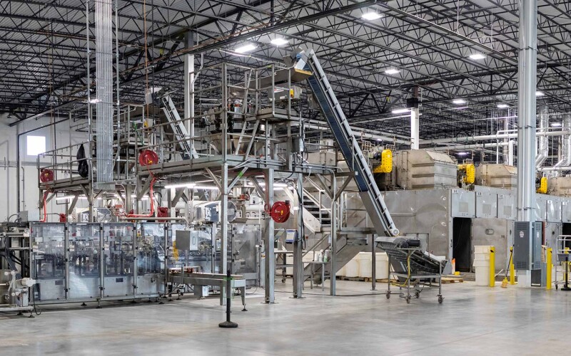 The interior of a Phelps Pet Products manufacturing facility