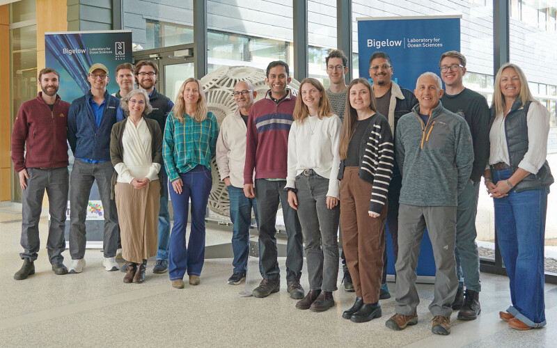 The 2026 Maine Blue Biotech Studio cohort pictured at Bigelow Laboratory for Ocean Sciences in East Boothbay, Maine, U.S.