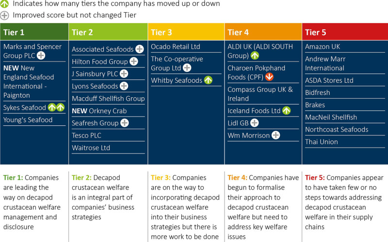 Crustacean Compassion released its annual report researching the welfare practices of 30 different companies