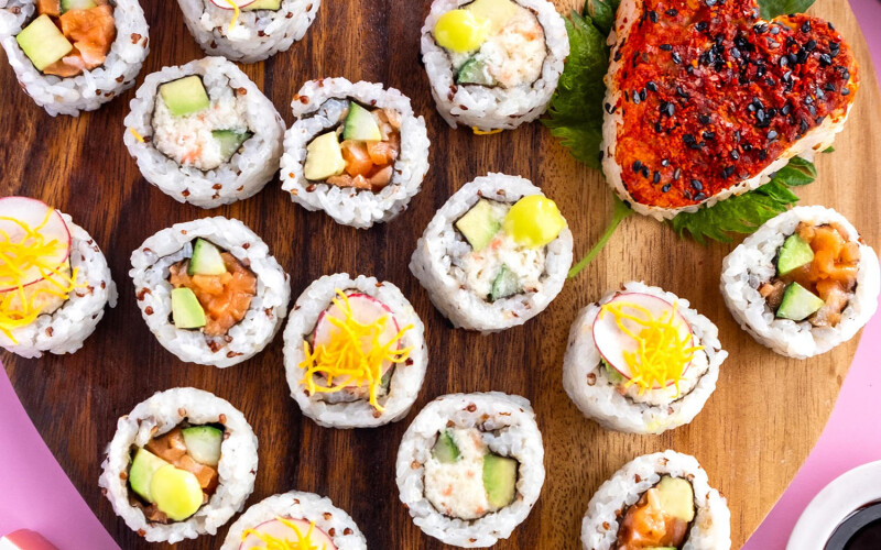 Plant-based sushi, produced by Konscious Foods