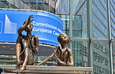The European Commission building in Brussels, Belgium.