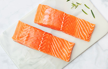 Norwegian salmon cut
