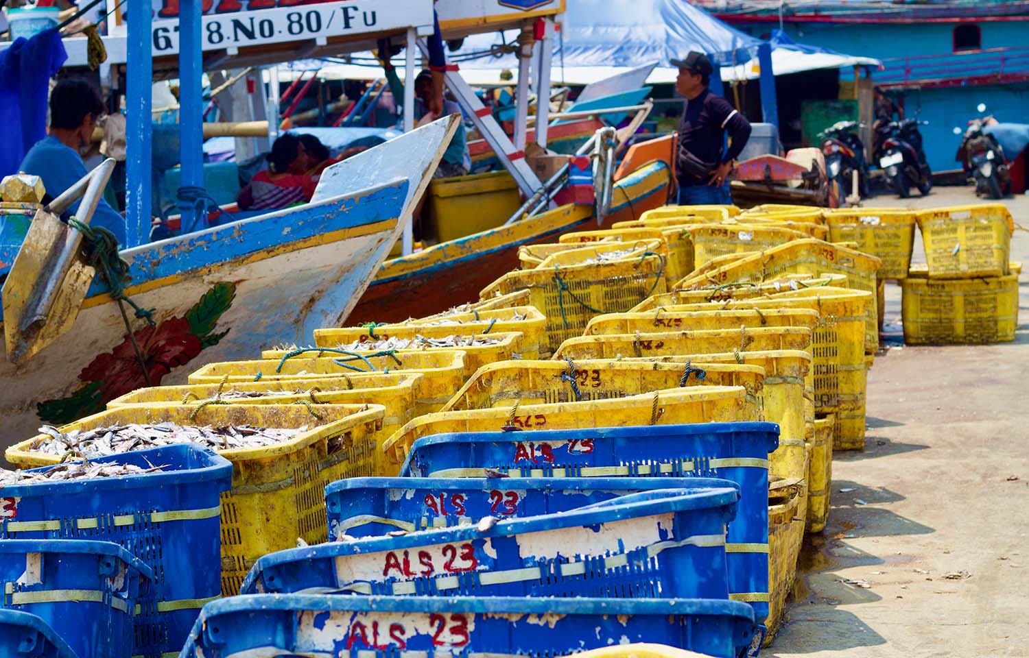 An Indonesian fishing dock