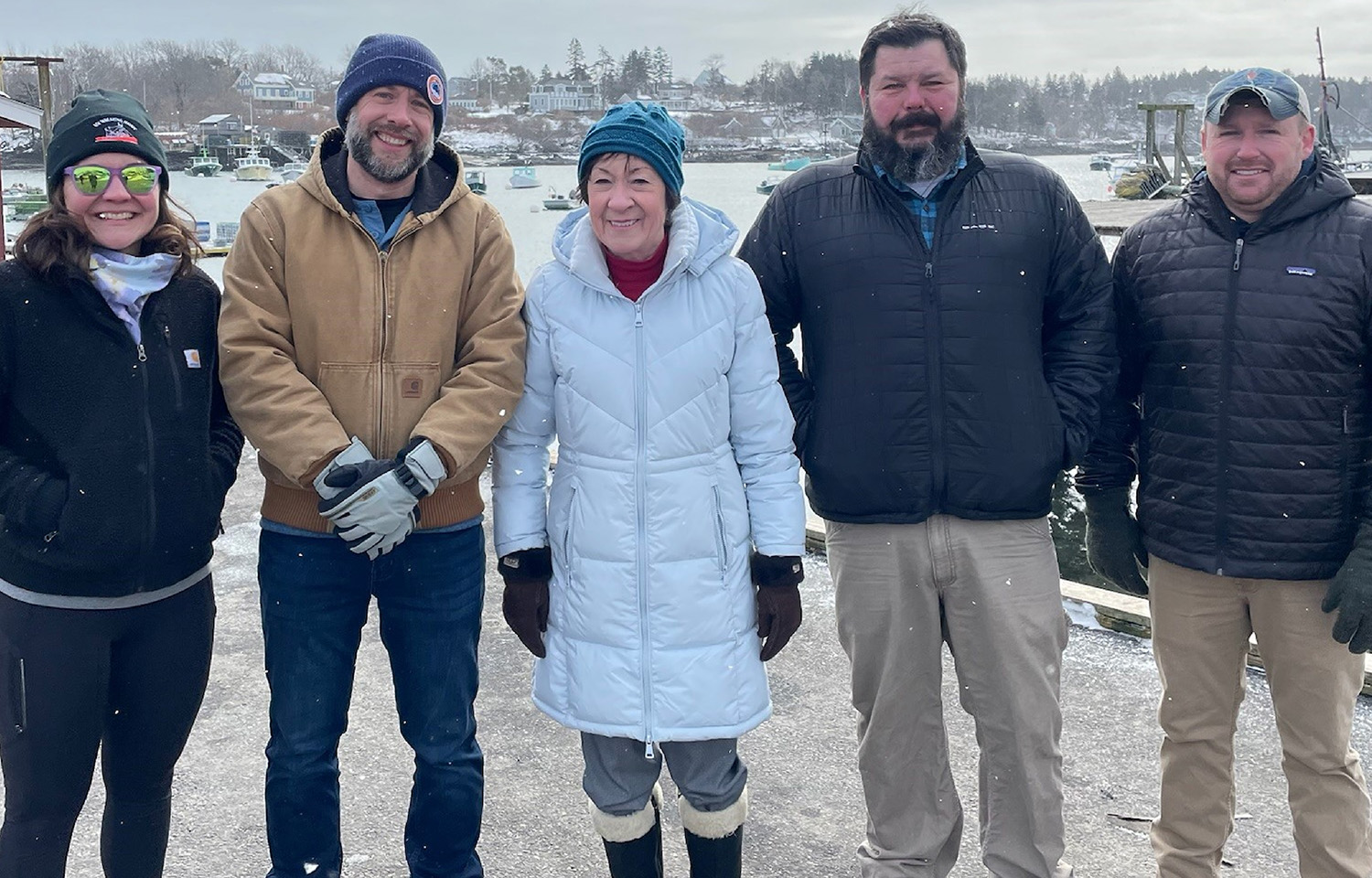U.S. Senator Susan Collins with members of the Maine Coast Fishermen's Association