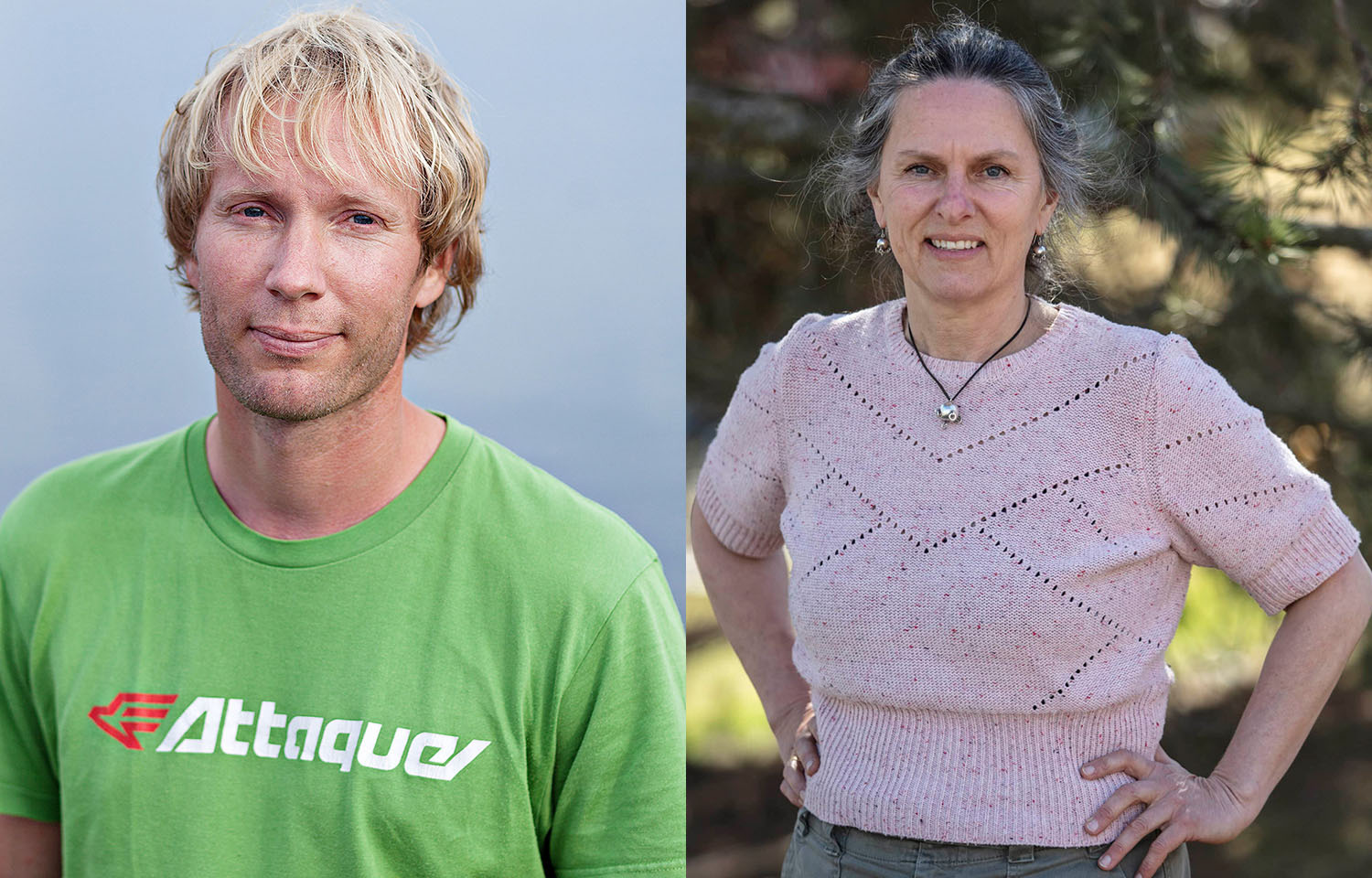 Norwegian marine ecologist Per-Erik Schulze and Norwegian Society for the Conservation of Nature Deputy Chair Randi Storhaug