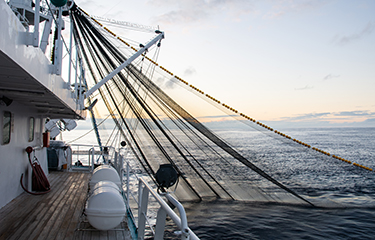 A vessel fishing for tuna in the Atlantic Ocean.