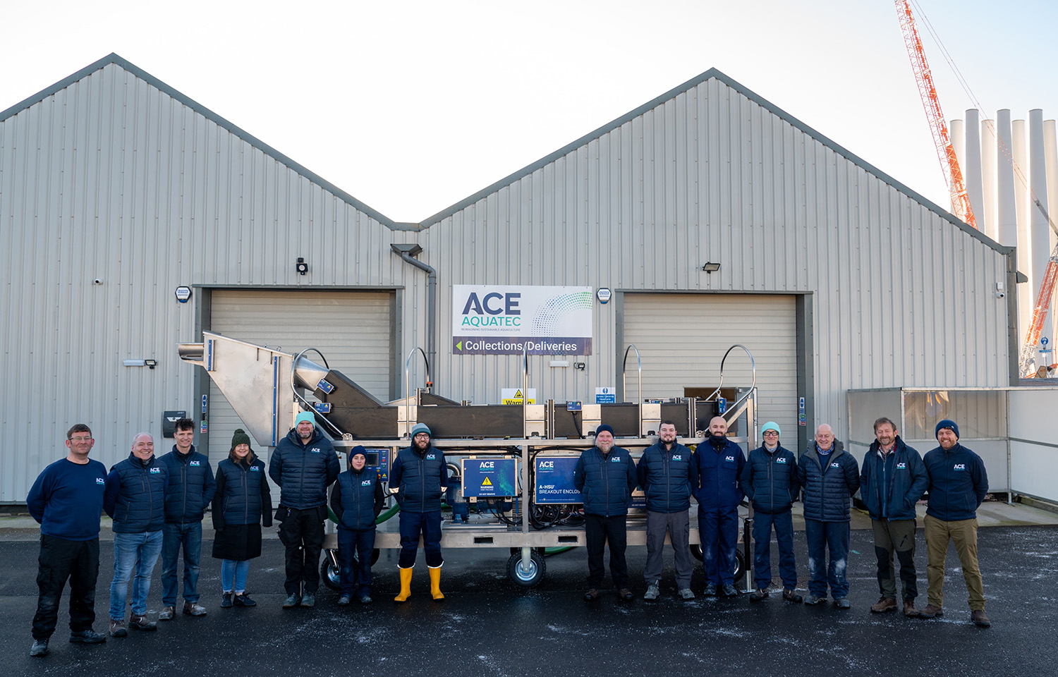 The Ace Aquatec team in Dundee, Scotland