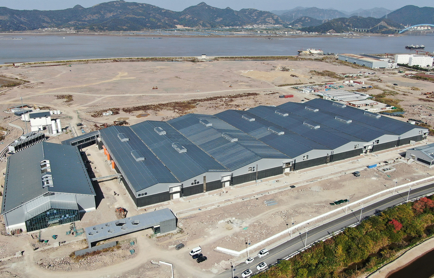 An aerial shot of Nordic Aqua’s facility on Gaotang Island in Ningbo on China’s east coast