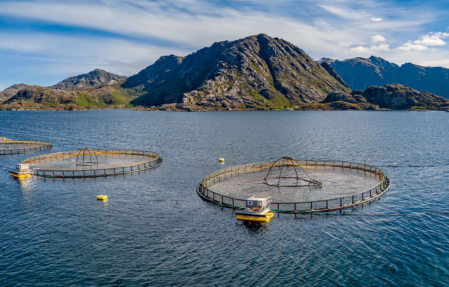 A salmon farm in Norway