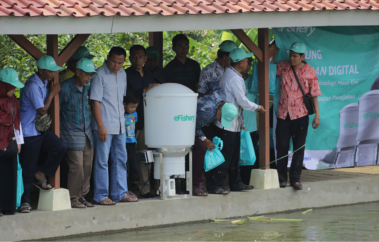 eFishery feeders used by farmers