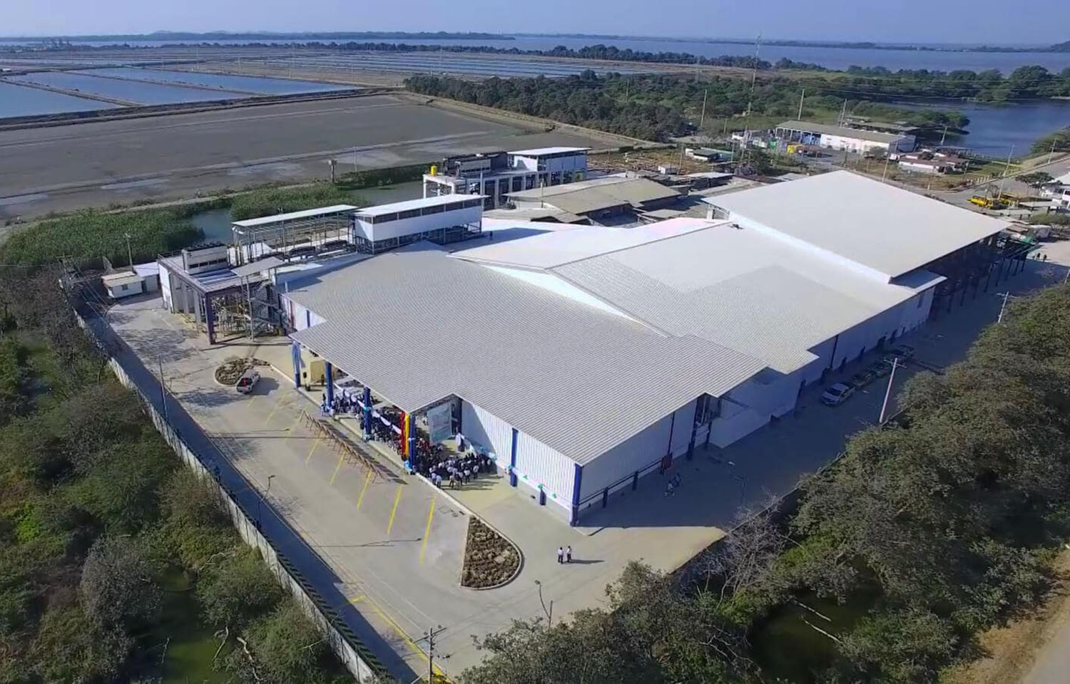 An aerial view of a Sociedad Nacional de Galapagos facility