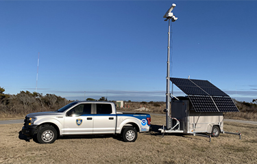 A M2 mobile radar unit deployed to enforce vessel speed limits in the Mid-Atlantic region of the United States.