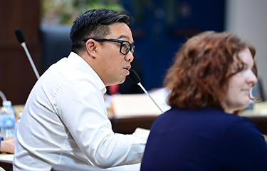 A CP Foods representative at a recent Thai Sustainable Fisheries Roundtable meeting.