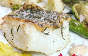 A Chilean sea bass fillet.