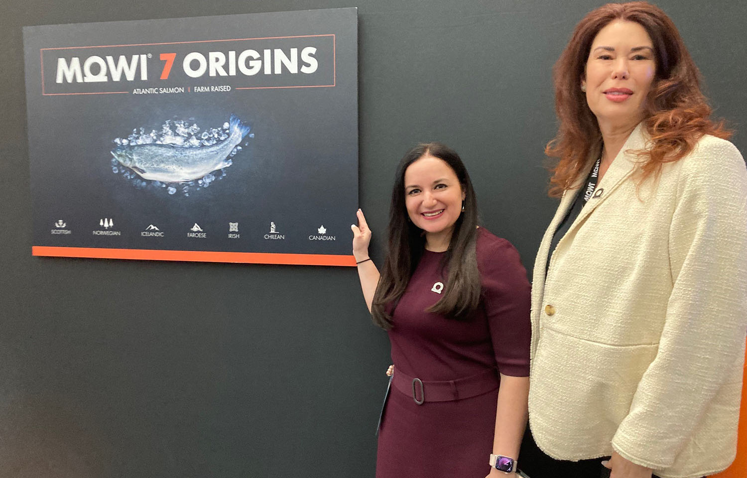 Mowi CP of the Americas' Diana Dumet and Kathryn Hudson Melians