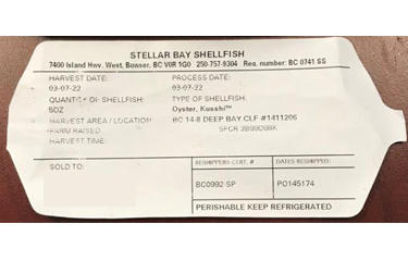 A foodborne illness outbreak linked to norovirus has forced Bowser, British Columbia, Canada-based Stellar Bay Shellfish to recall some of its oysters.