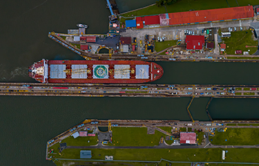 Panama Canal aerial view