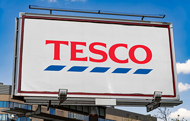 A Tesco billboard.