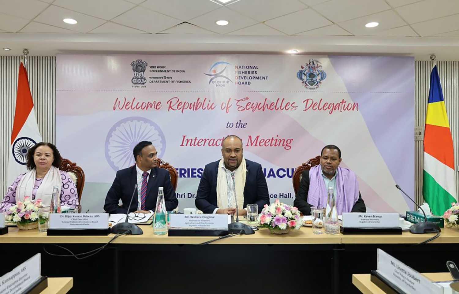 Indian and Seychelles representatives at a recent collaboration meeting