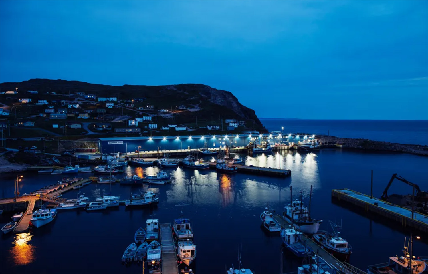 An aerial view of Quinlan Brothers' Bay de Verde, Newfoundland-based facility.
