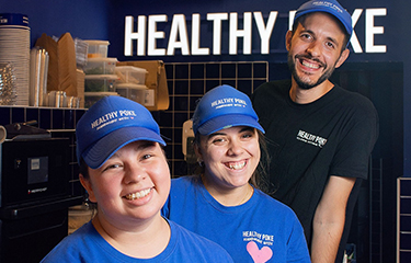 healthy poke staff Madrid