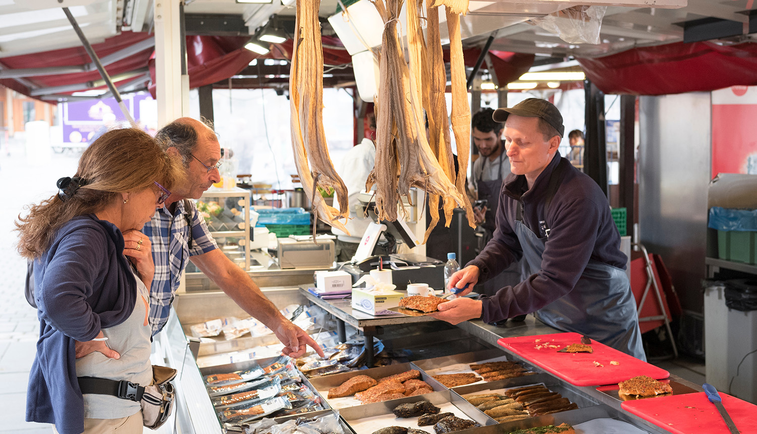 Fish market in Norway