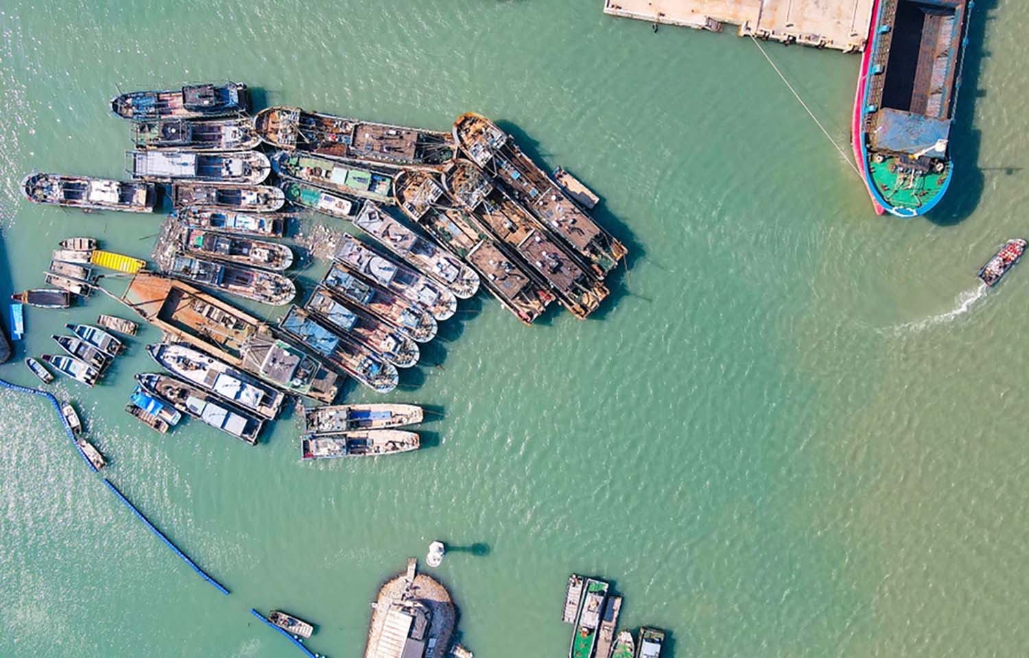 Fishing boats off Zhangzhou, China