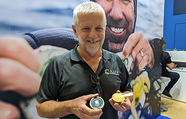 Ian Charles of Aquna Cod showing off the company's new Murray Cod Caviar