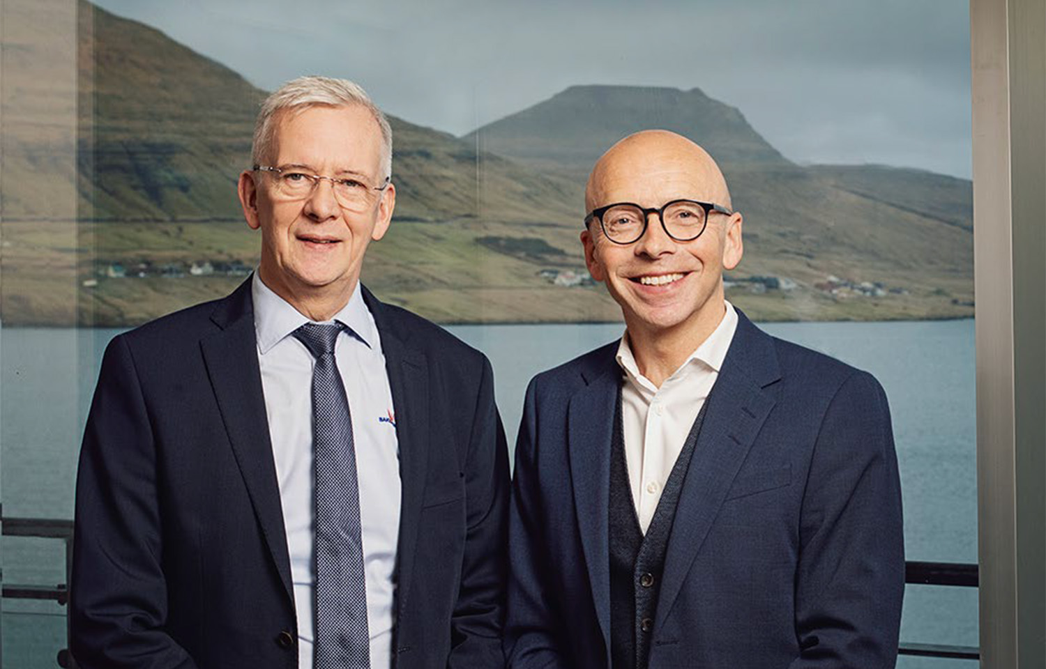 Bakkafrost CEO Regin Jacobsen and Bakkafrost Chair Runi Hansen