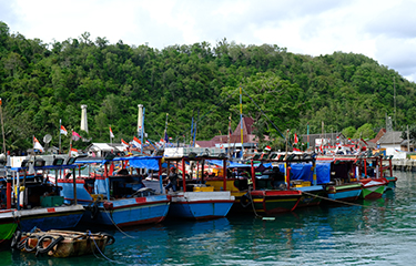 Fishing boats in Indonesia.