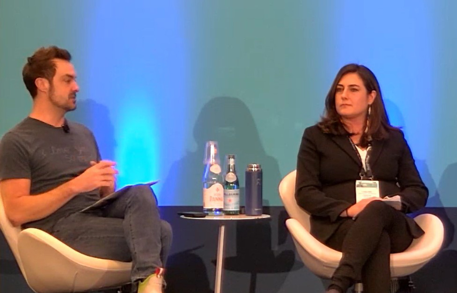 For Cod and Country Chief Education and Sustainability Officer Barton Seaver and Postelsia & Smart Catch Director of Operations Laura Peet during the 2024 SENA panel “Chefs’ and Retailers’ Views on the Future of Responsible Seafood”