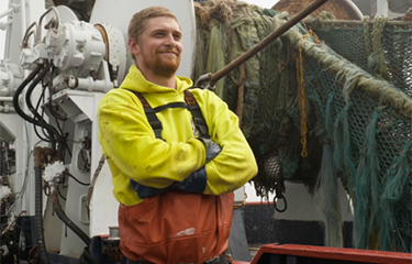 One of the pollock fishery workers highlighted in the new "Pollock People" campaign.