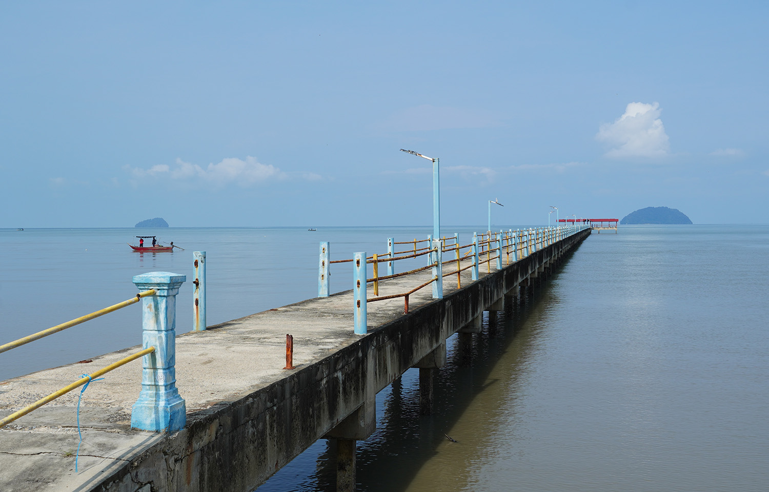 A jetty at the Pantai Murni beach in Kedah, Malaysia