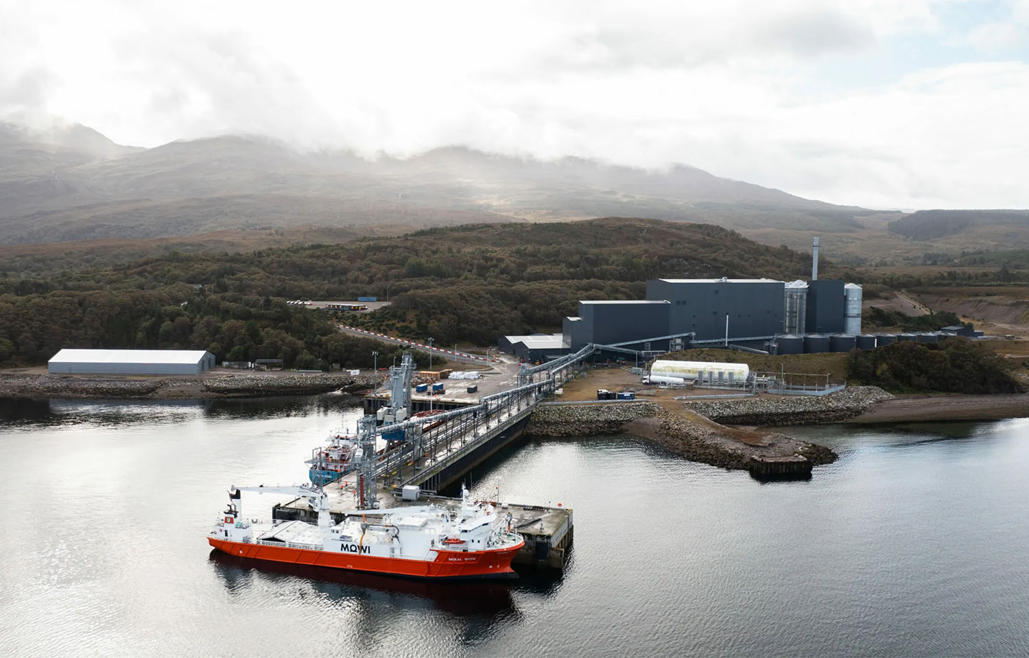 A Mowi feed plant in Norway