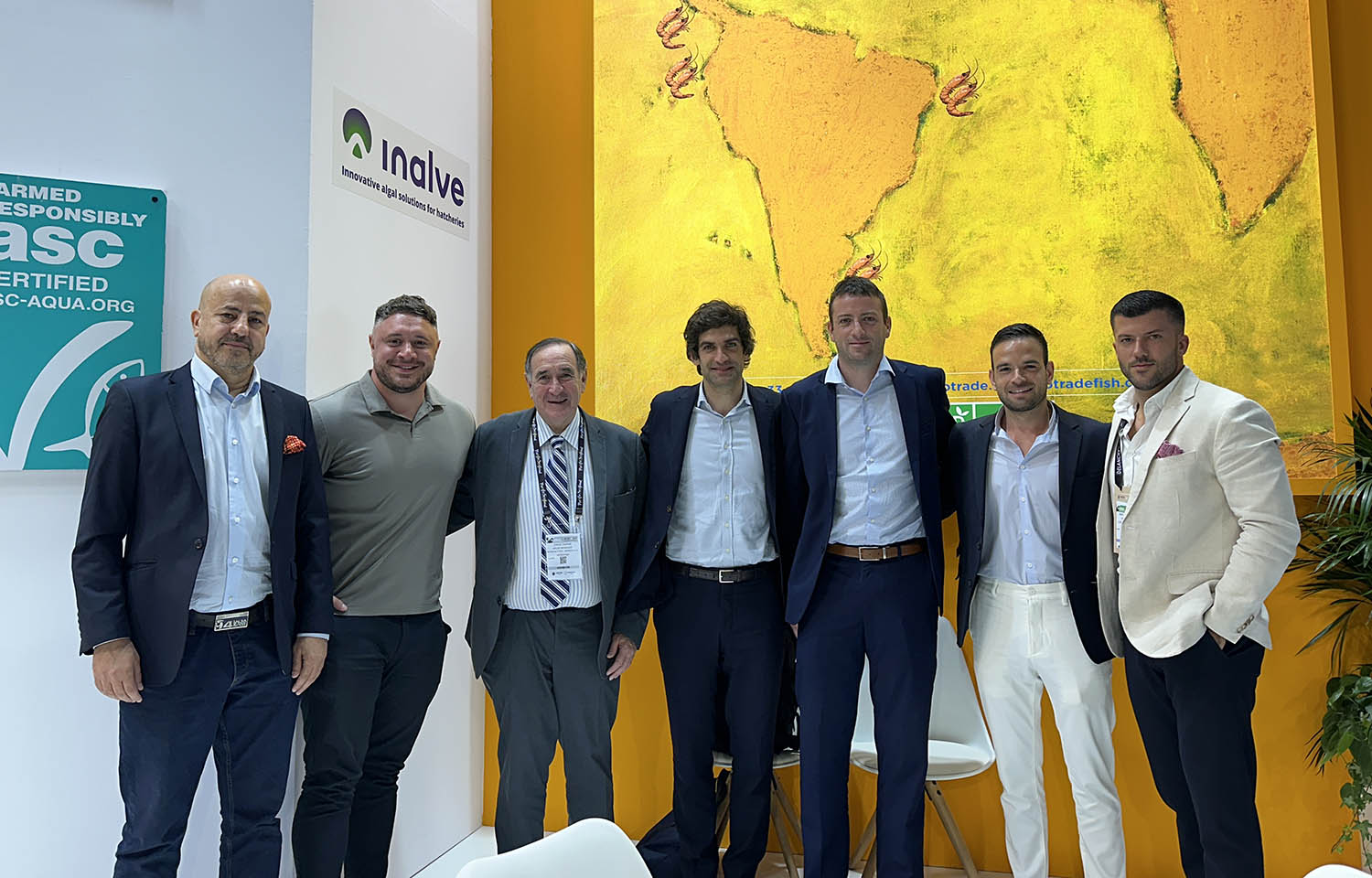 A meeting between Seafood Souq and Newsan representatives sealing their joint partnership