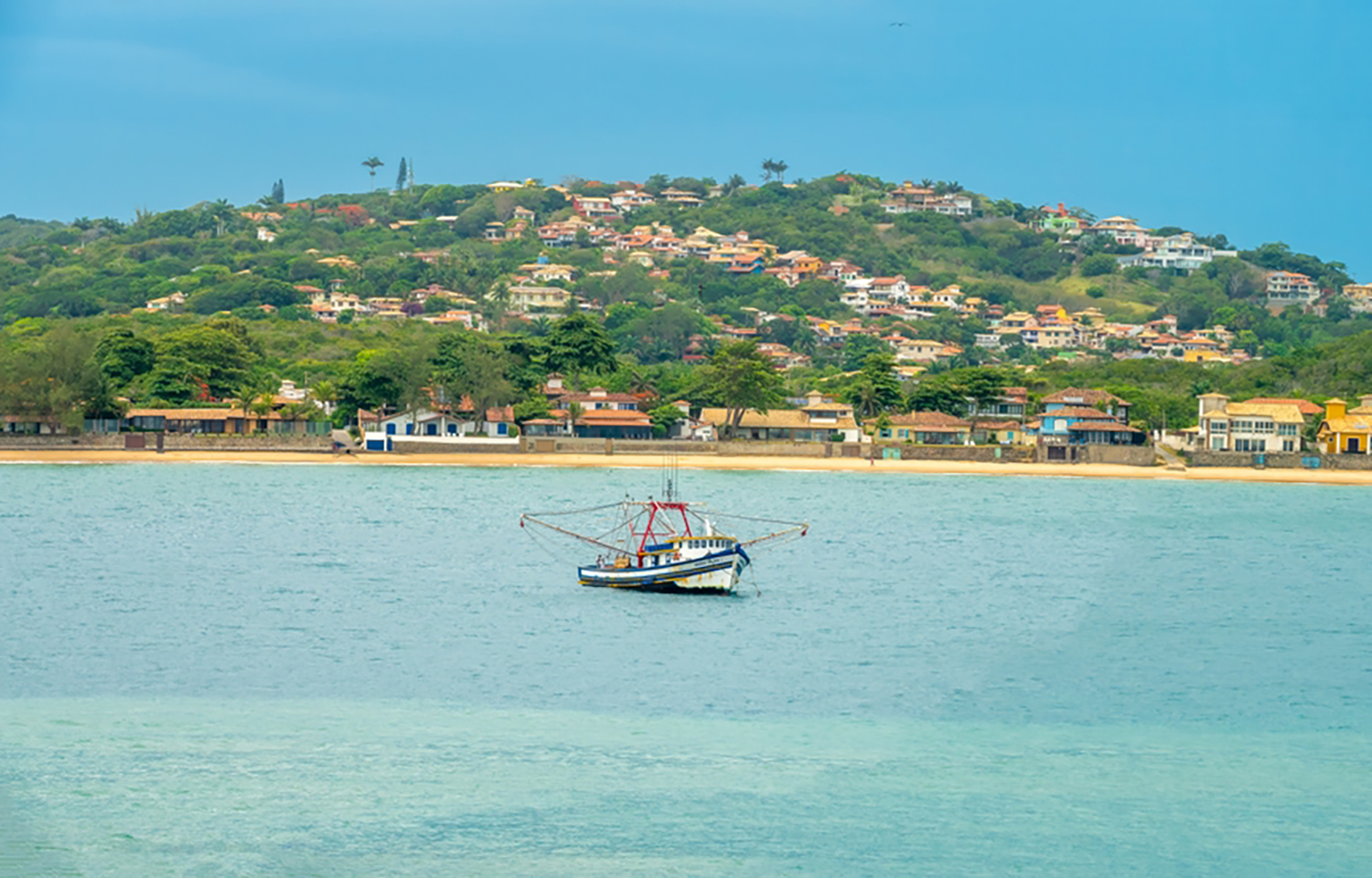 A fishing vessel near the coast of Rio de Janeiro, Brazil
