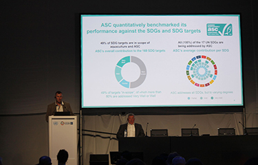 ASC Bertrand giving presentation on SDGs