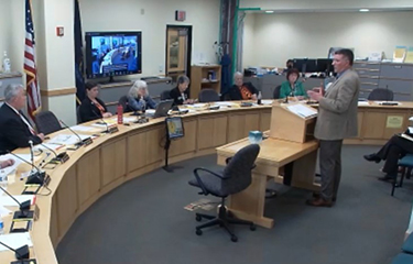 Patrick Keliher giving testimony on LD 1951 during a Maine Committee on Marine Resources hearing.