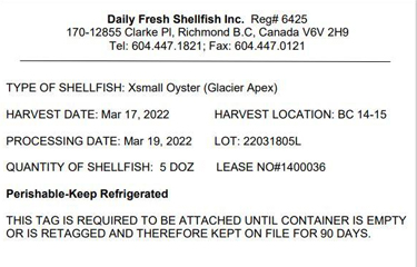 A recall of Canadian oysters due to a norovirus outbreak widened on 31 March, 2022.