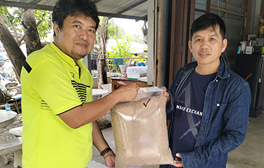 Full Circle Biotechnology's insect-based shrimp feed additive.
