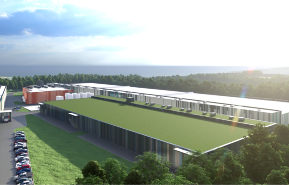 A rendering of Nordic Aquafarms' proposed recirculating aquaculture system in Belfast, Maine, U.S.A.